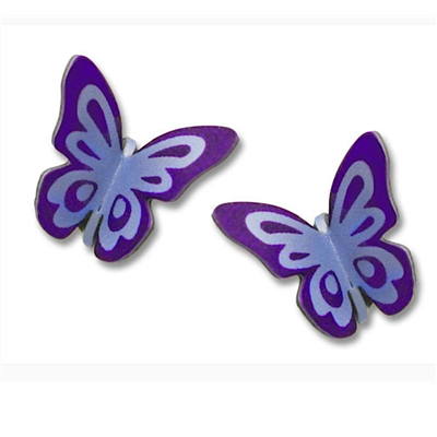 Sienna Sky Earrings-Purple Butterfly Studs