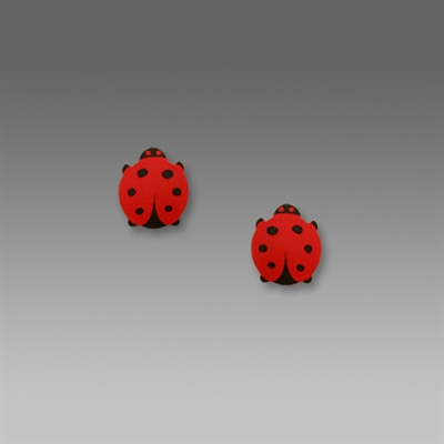 Sienna Sky Earrings-Small Red & Black Lady Bug Post