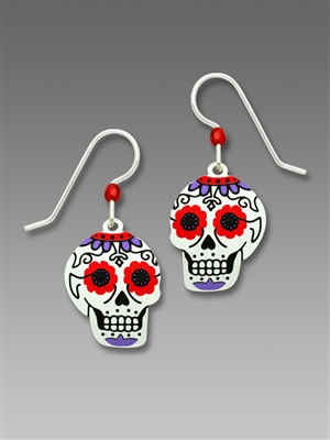 Sienna Sky Earrings-Day of the Dead Sugar Skull