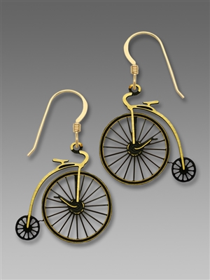 Sienna Sky Earrings-Antique Style Penny Farthing Bicycle