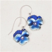 Holly Yashi Drop Earrings-Pansy-Blue