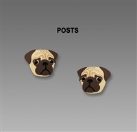 Sienna Sky Earrings-Small Pug Face Posts