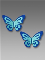 Sienna Sky Earrings-Small Blue 3D Butterfly Post