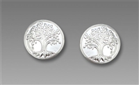 Sienna Sky Earrings- Small Silvery Tree of Life Post