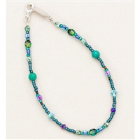 Holly Yashi  Glass Bead Bracelet- Peacock