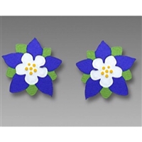 Sienna Sky Earrings-Small Columbine Flower Post
