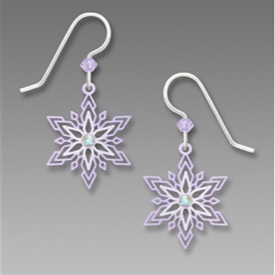 Sienna Sky Earring- Pale Violet White Snowflake