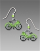 Seinna Sky Earrings-Small Lime Green Bicycle