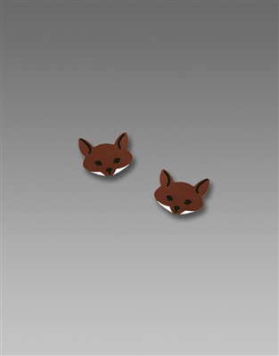 Sienna Sky Earrings-Small Fox Face Post