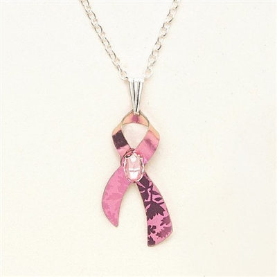 Holly Yashi Necklace - Breast Cancer Awareness