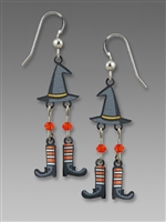 Sienna Sky Earrings - Witch Hat with Dangling Feet
