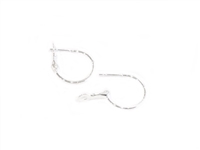 Sterling Silver Clutchless Hoop Earrings