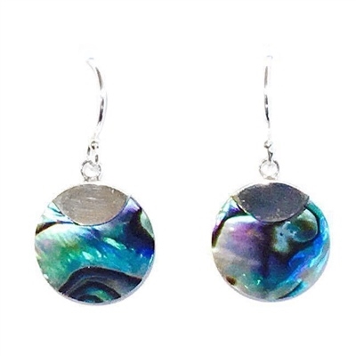 Sterling Silver Dangle Earrings- Abalone