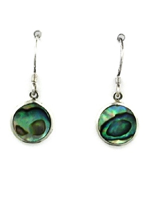 Sterling Silver Dangle Earrings- Abalone