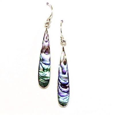 Sterling Silver Dangle Earrings- Abalone