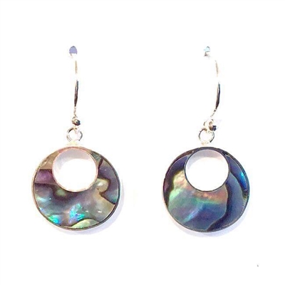 Sterling Silver Dangle Earrings- Abalone