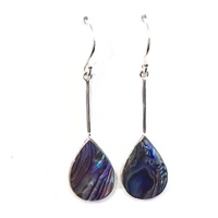 Sterling Silver Dangle Earrings- Abalone