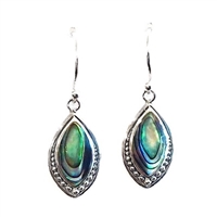 Sterling Silver Dangle Earrings- Abalone