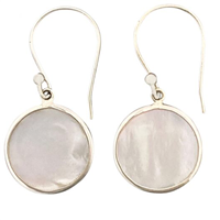 Sterling Silver Dangle Earrings- Mother of Pearl