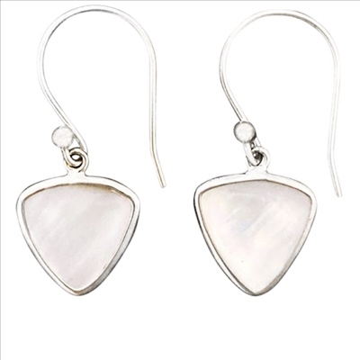 Sterling Silver Dangle Earrings- Mother of Pearl