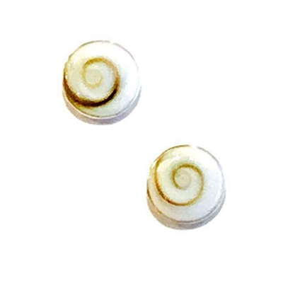 Sterling Silver Post Earrings- Shiva Shell