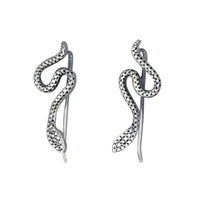 Sterling Silver Ear Climber- Snake