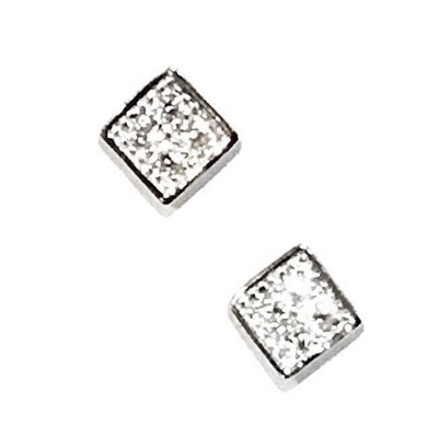 Sterling Silver Post Earrings- Cubic Zirconia