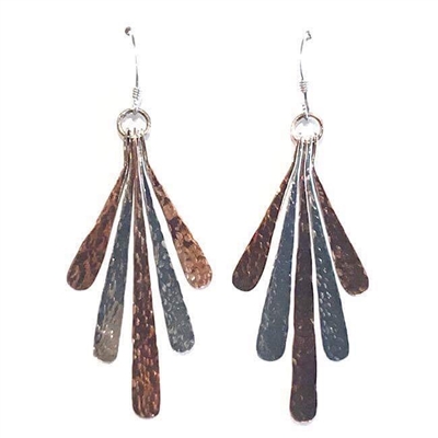 Sterling Silver & Copper Dangle Earrings