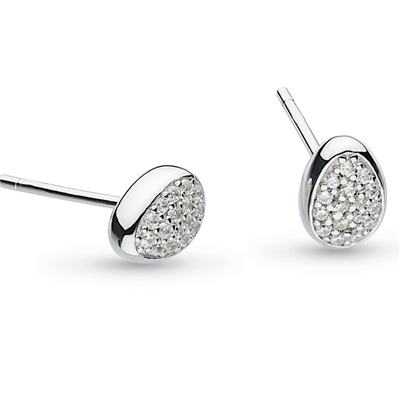 Coast Pebble Glisten CZ Stud Earrings