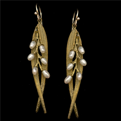 Rice Leaf Drop Earrings