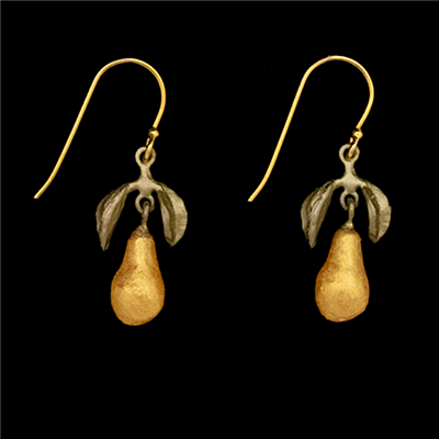 Golden Pear Drop Earrings