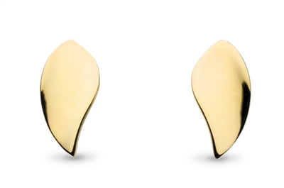 18k Gold Plated "Double Leaf" Stud Earrings