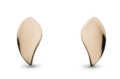 18k Rose Gold Plated "Double Leaf" Stud Earrings