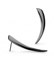 Ruthenium Plated Sterling Silver "Thorn" Stud Earrings