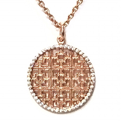 22k Rose Gold Plated Necklace -â€œThroneâ€