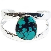Sterling Silver Cuff Bracelet- Turquoise