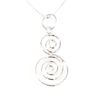 Sterling Silver Pendant- Small Double Spiral