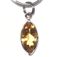 Sterling Silver Pendant- Citrine