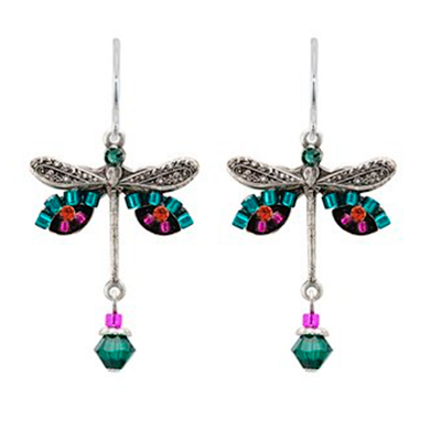 Firefly Earrings-Dragonfly-Emerald Green