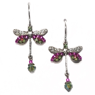 Firefly Earrings-Dragonfly-Hot Pink