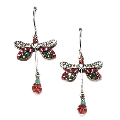 Firefly Earrings-Dragonfly-Padparadschah