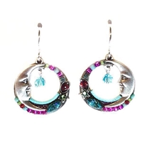 Firefly Earrings-Celestial Moon-Light Turquoise
