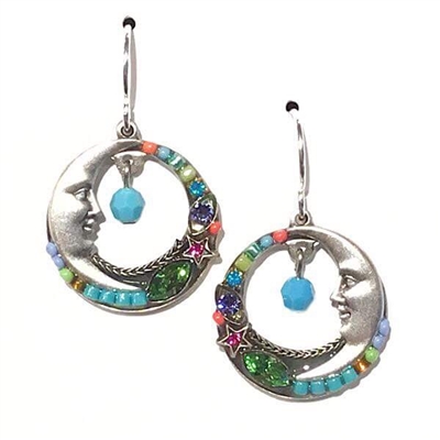 Firefly Earrings-Celestial Moon-Multi Color