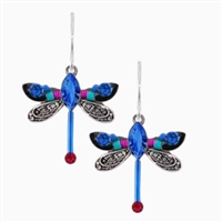 Firefly Earrings-Petite Dragonfly-Sapphire Blue