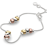 Coast Tumble Trio Station Gold & Rose Gold Bracelet