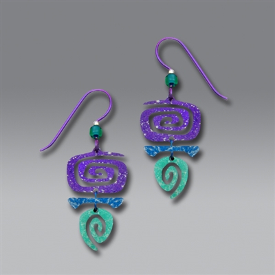 Adajio Earrings - Purple Blue Green Niobium