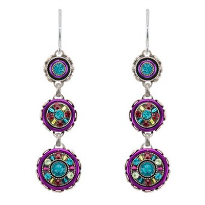 Firefly Earrings- La Dolce Vita 3-Tier- Blue Zircon