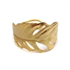 Gold Feather Cuff Bracelet