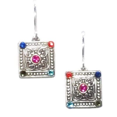 Firefly Earrings-Simple Square-Multi Color