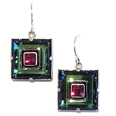 Firefly Earrings-Architect Square -Multi Color